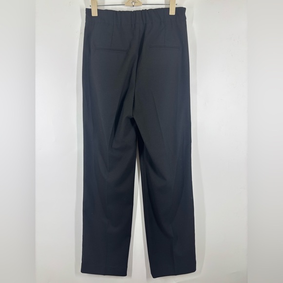 NWT Massimo Dutti Women’s Pleated Black Dart Trousers Straight Leg 2 - Picture 4 of 5